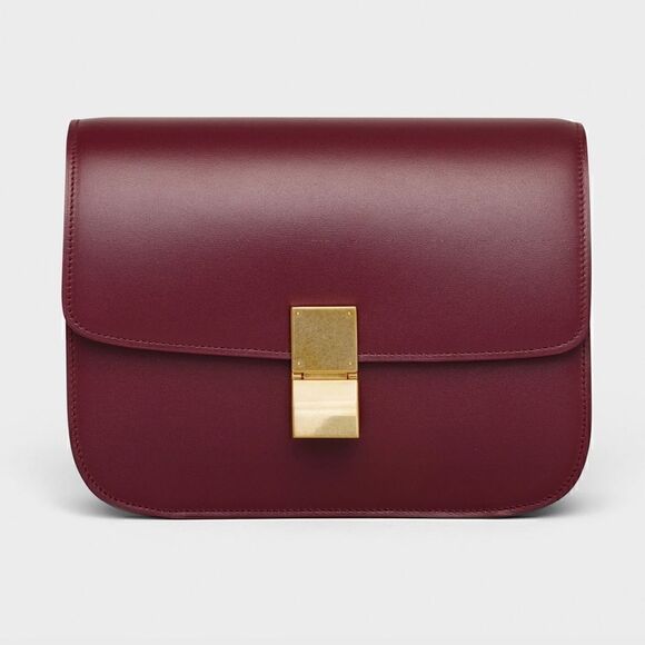 Celine Handbags - Celine Medium Box Bag Burgundy